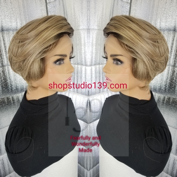 Sexy human hair short bob cut wig - Picture 1 of 5